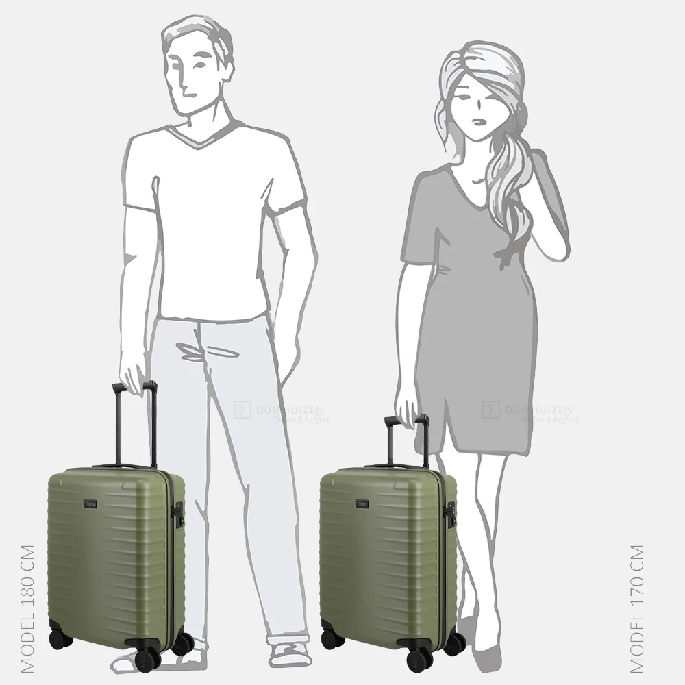 Titan Upgrade handbagage koffer 55 cm forest green bij Duifhuizen