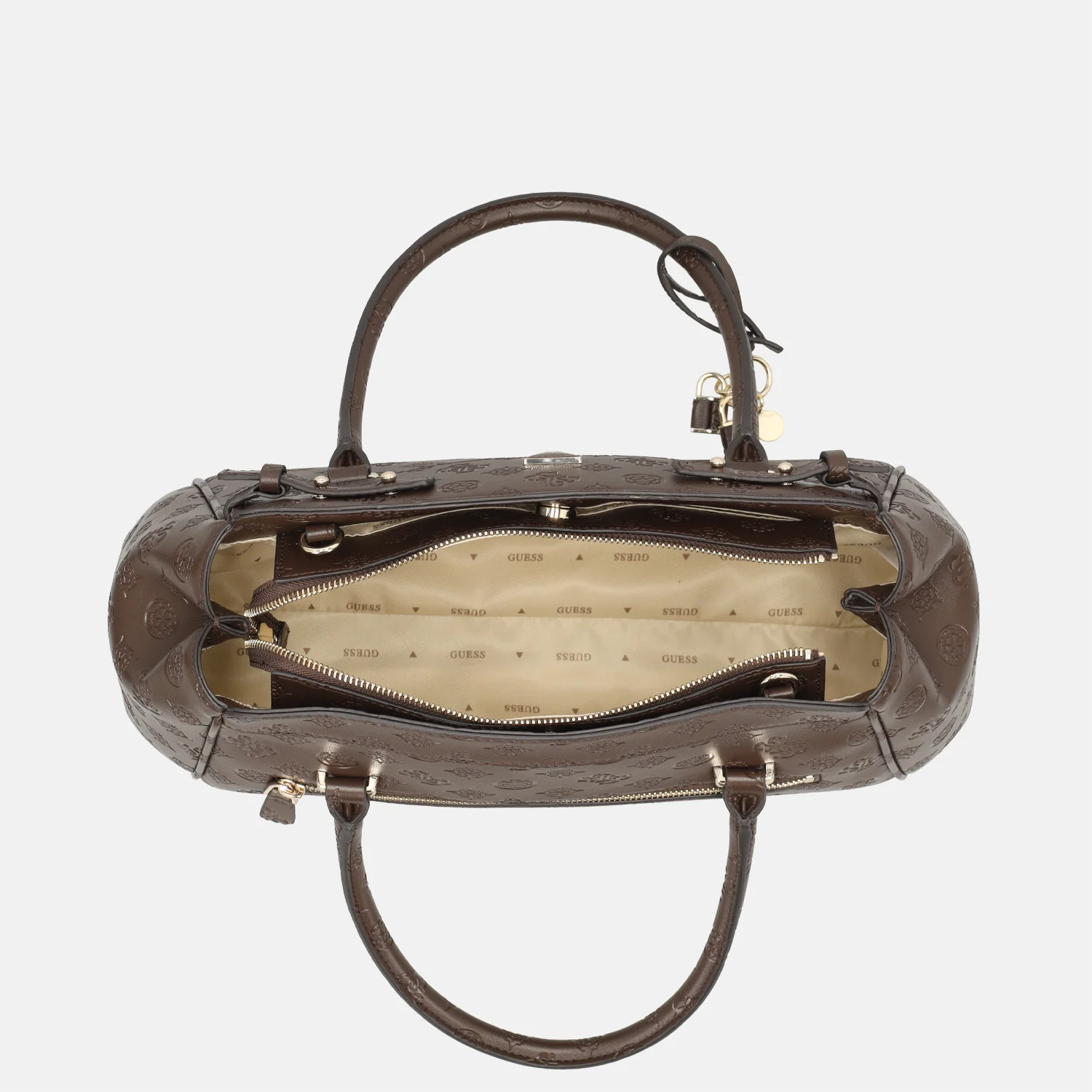 Guess Diana handtas chocolate logo bij Duifhuizen