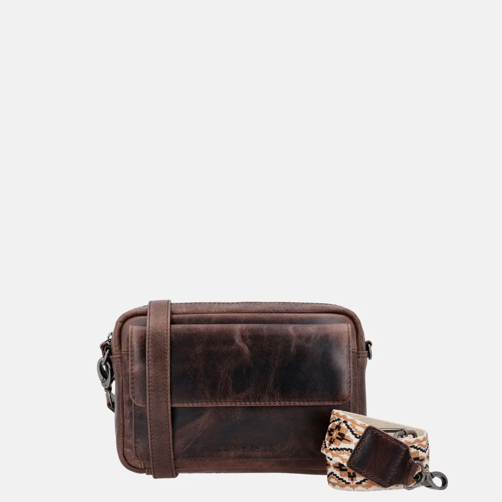 Hide & Stitches Navajo crossbody tas bruin