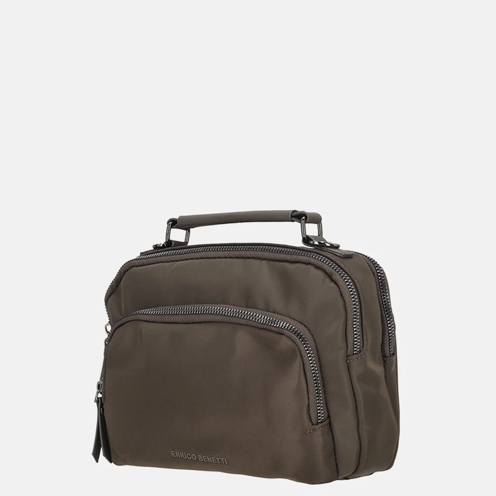 Enrico Benetti Caroline crossbody 3rits donkerbruin bij Duifhuizen