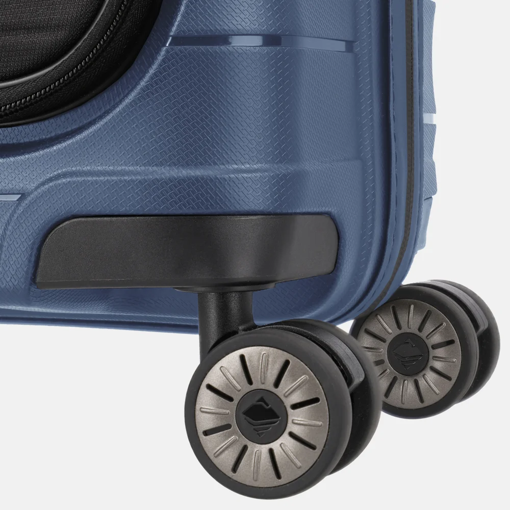 Travelite Mooby frontpocket handbagage koffer 55 cm blue bij Duifhuizen