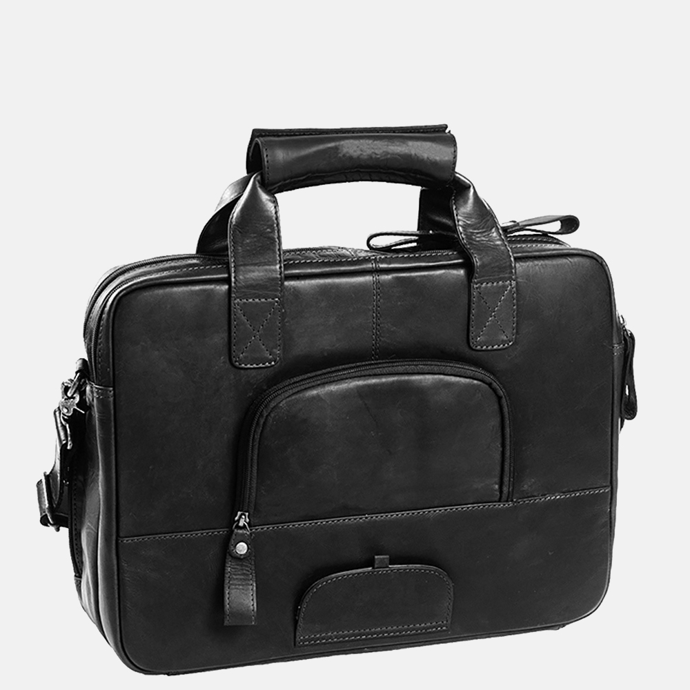 Chesterfield Geneva laptoptas/fietstas 15.6 inch black bij Duifhuizen