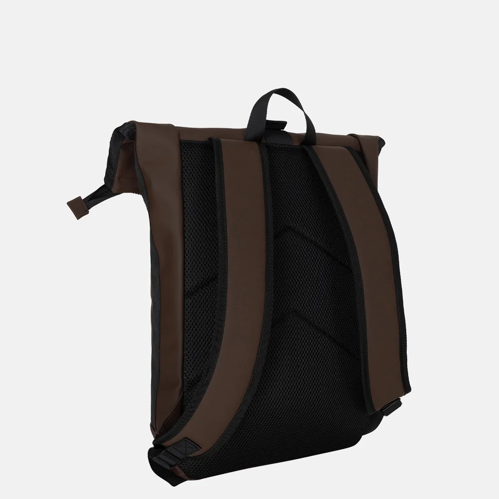 New Rebels Mart laptop rugzak 15 inch donkerbruin bij Duifhuizen