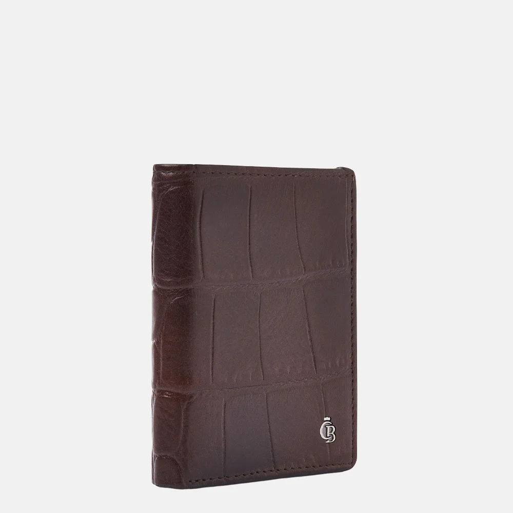 Castelijn en Beerens mini wallet pasjeshouder croco mocca bij Duifhuizen