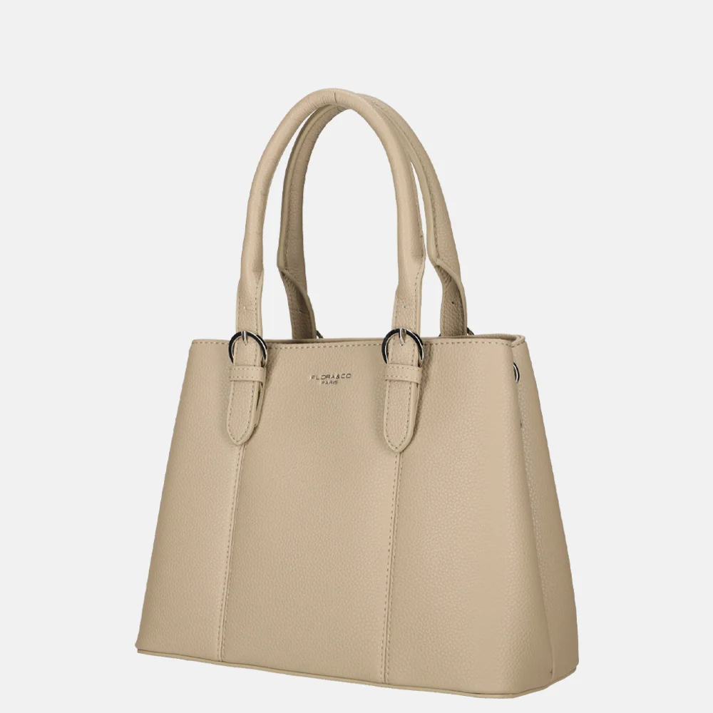 Flora & Co handtas beige bij Duifhuizen