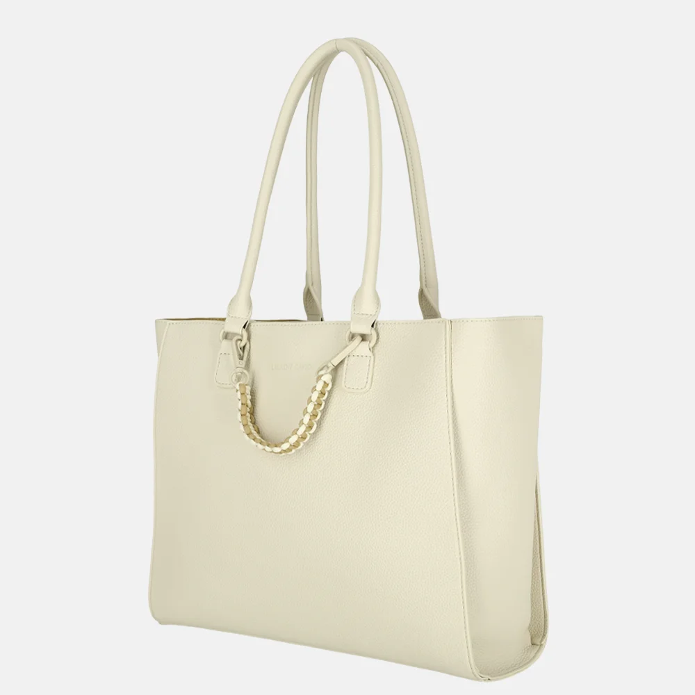 Laurent David Dorine shopper white/goud bij Duifhuizen