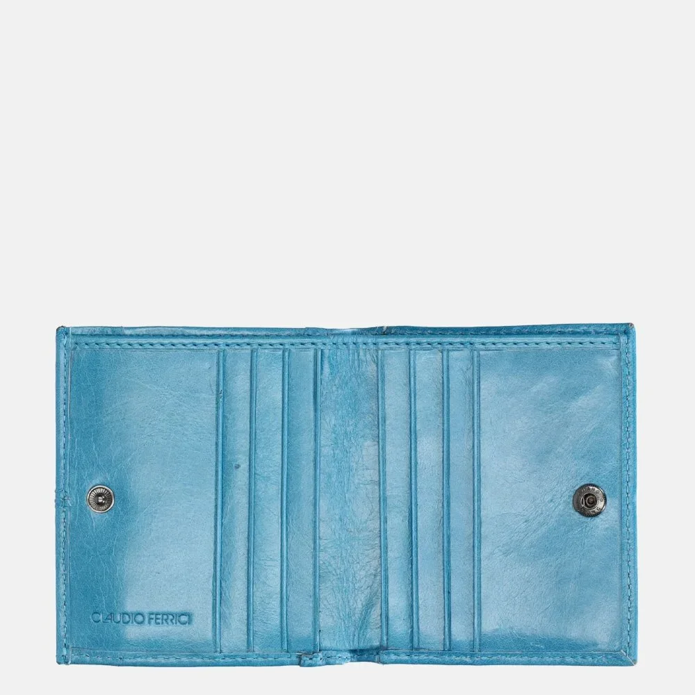 Claudio Ferrici Pelle Vecchia portemonnee S blue bij Duifhuizen