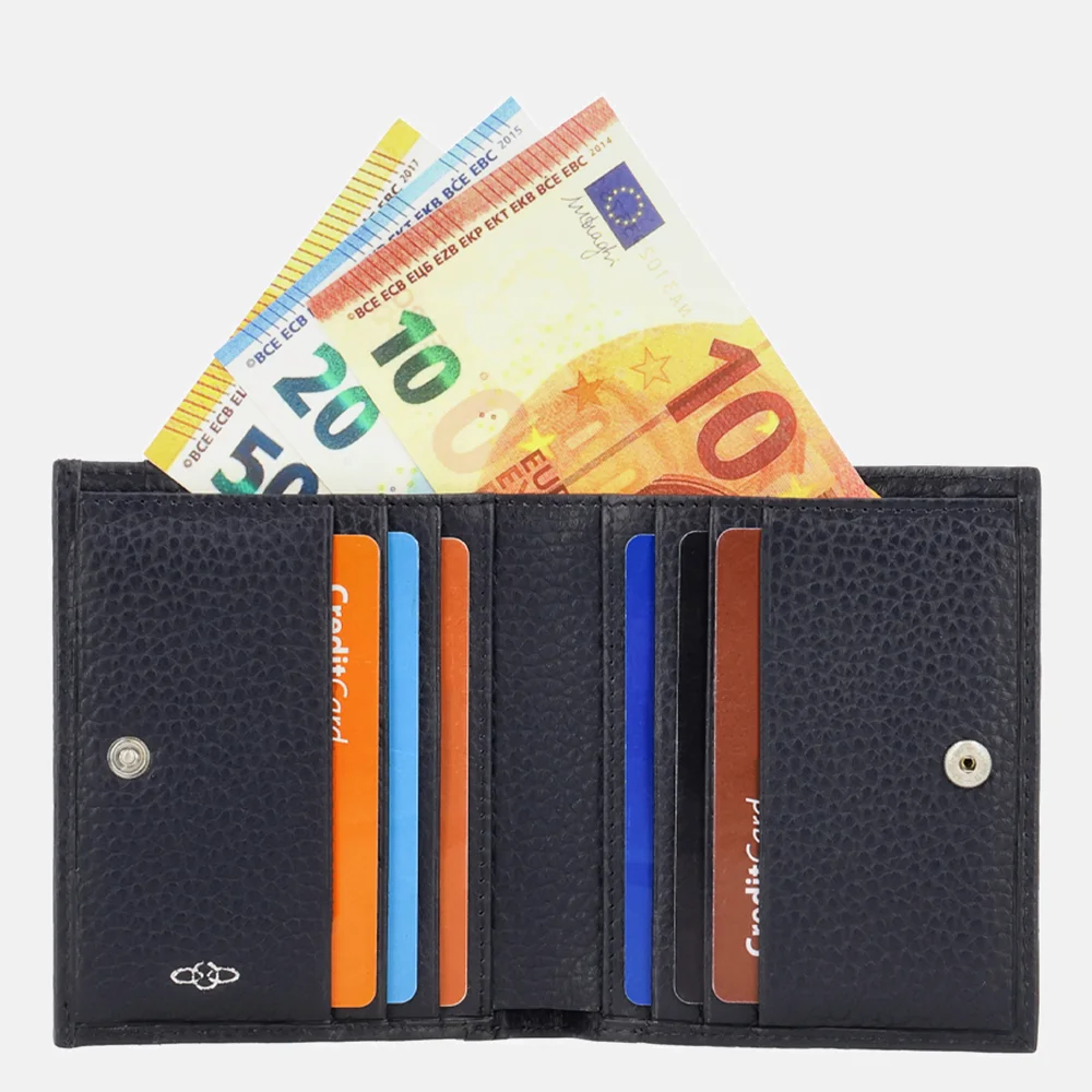 Charm London Washington portemonnee blauw bij Duifhuizen