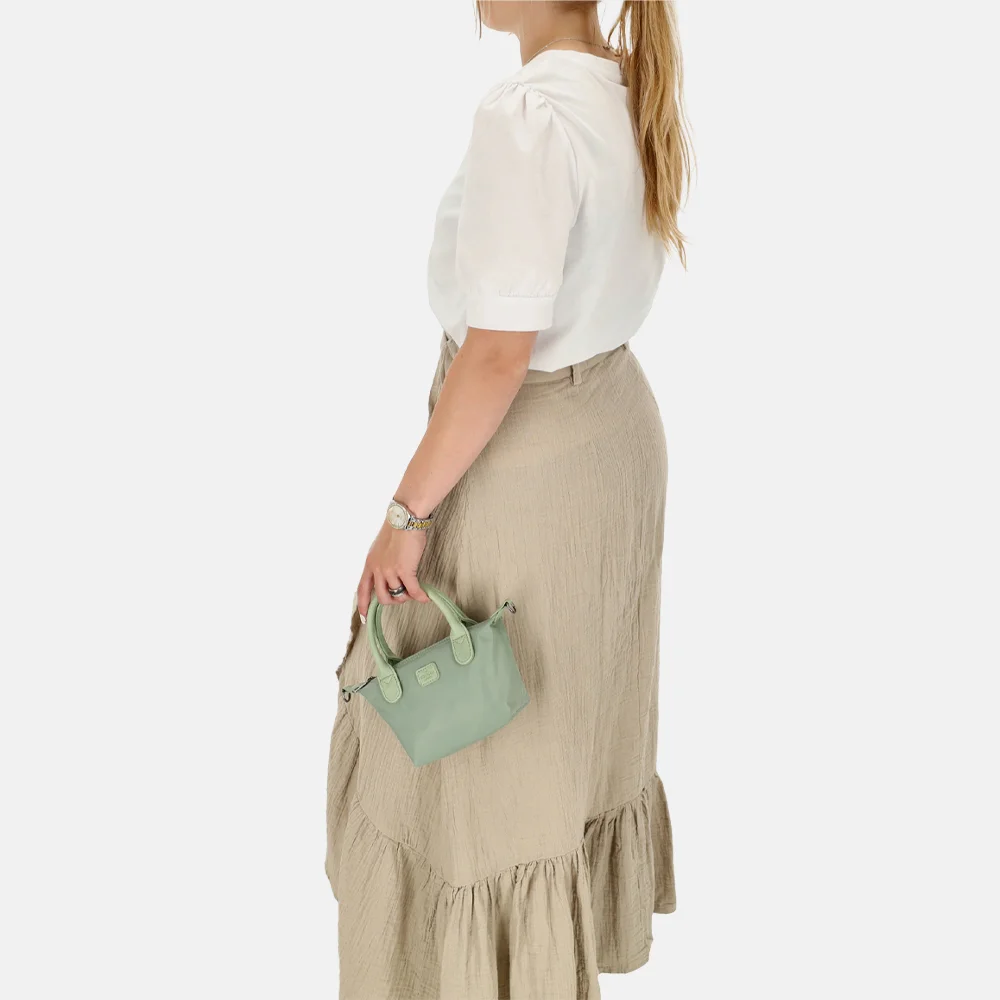 Charm London Buckingham Mono crossbody tas XS lichtgroen bij Duifhuizen