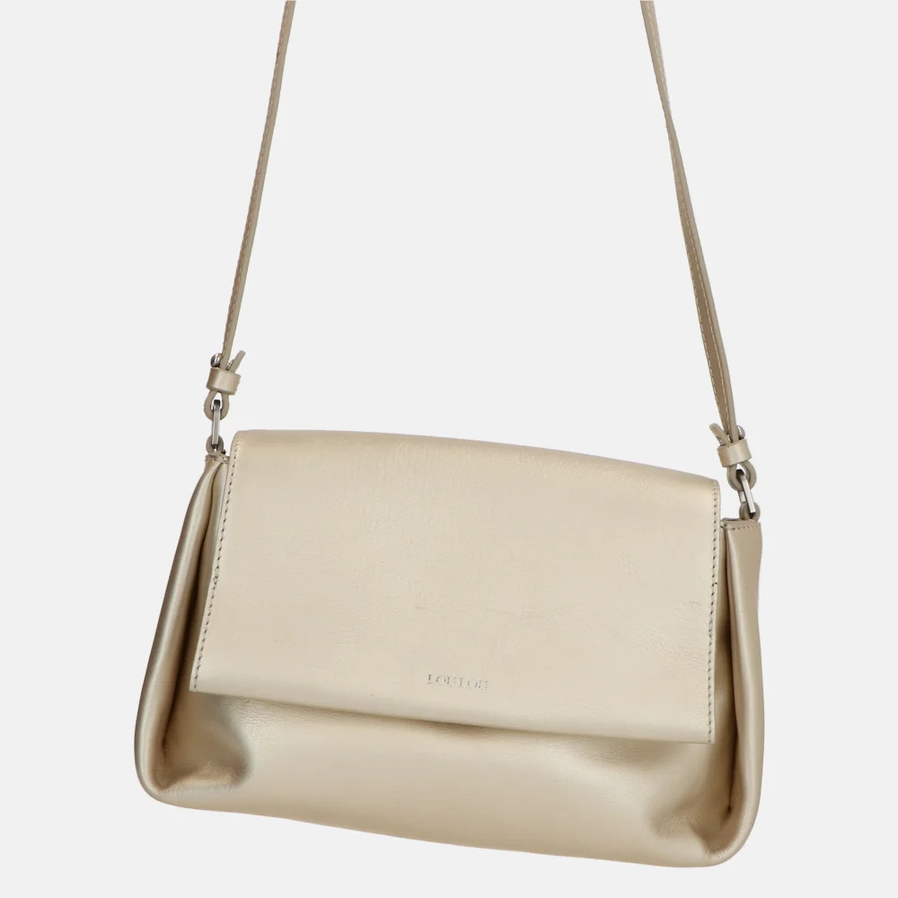 Loulou Essentiels Fleur crossbody tas light gold bij Duifhuizen