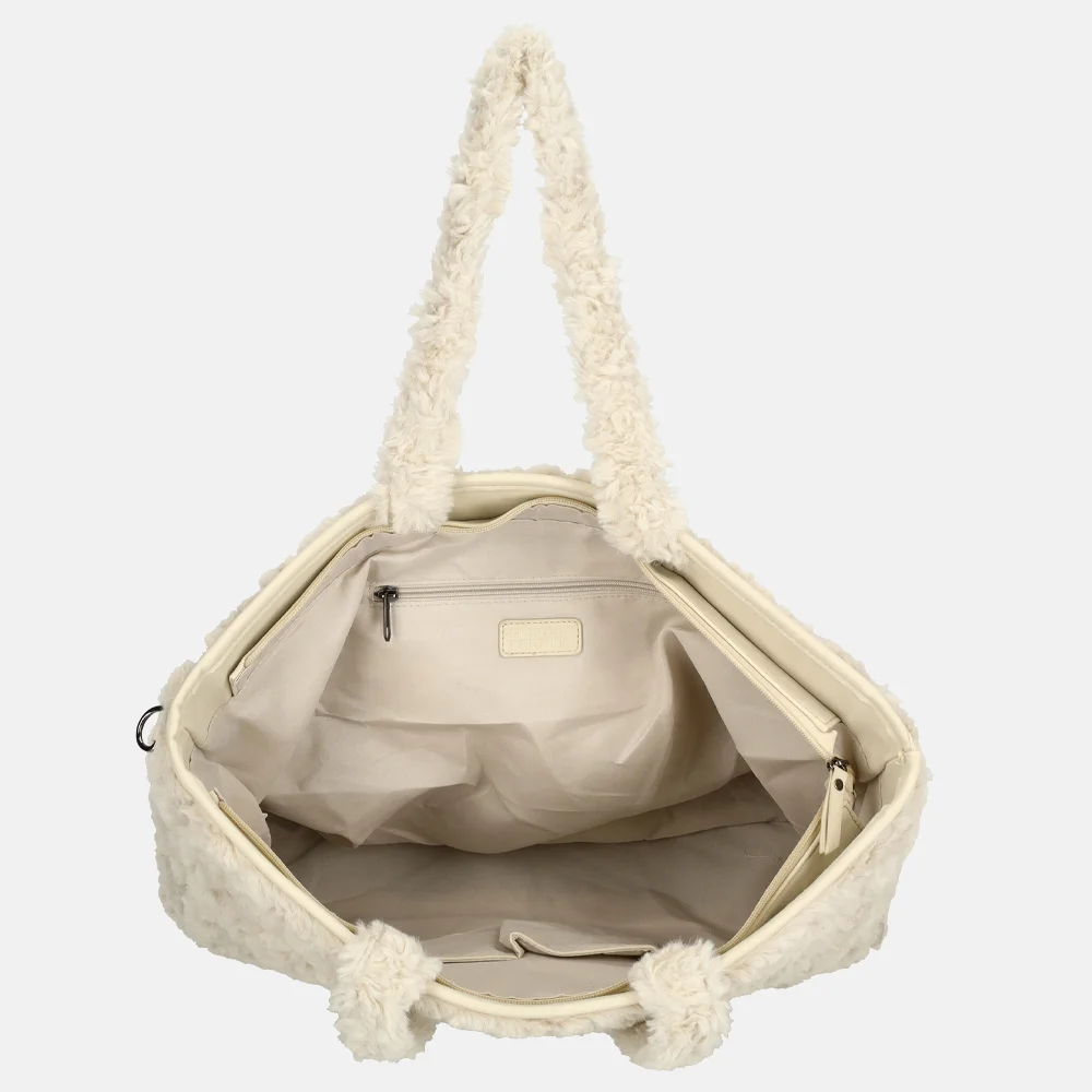 Enrico Benetti Fay shopper L teddy off white bij Duifhuizen