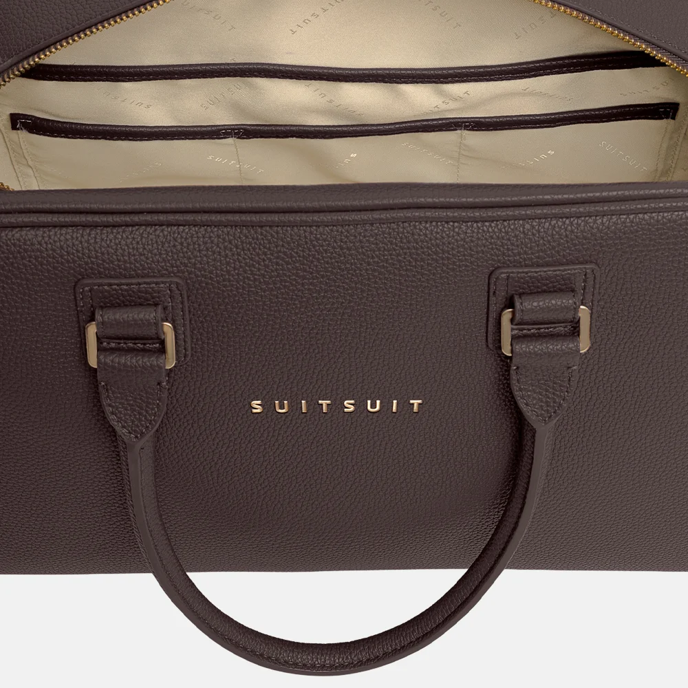 Suitsuit Fab Seventies weekendtas chocolate brown bij Duifhuizen