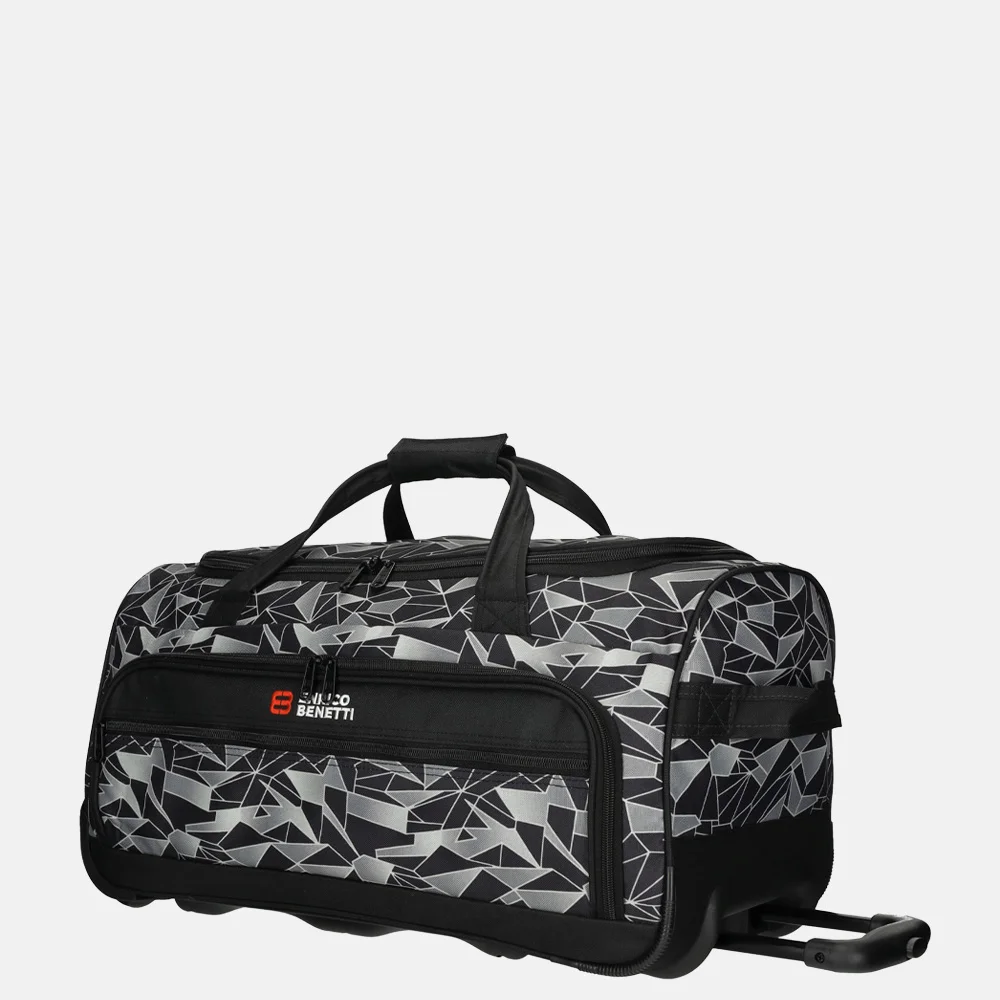 Enrico Benetti Santa Cruz wieltas 65cm black-grey bij Duifhuizen