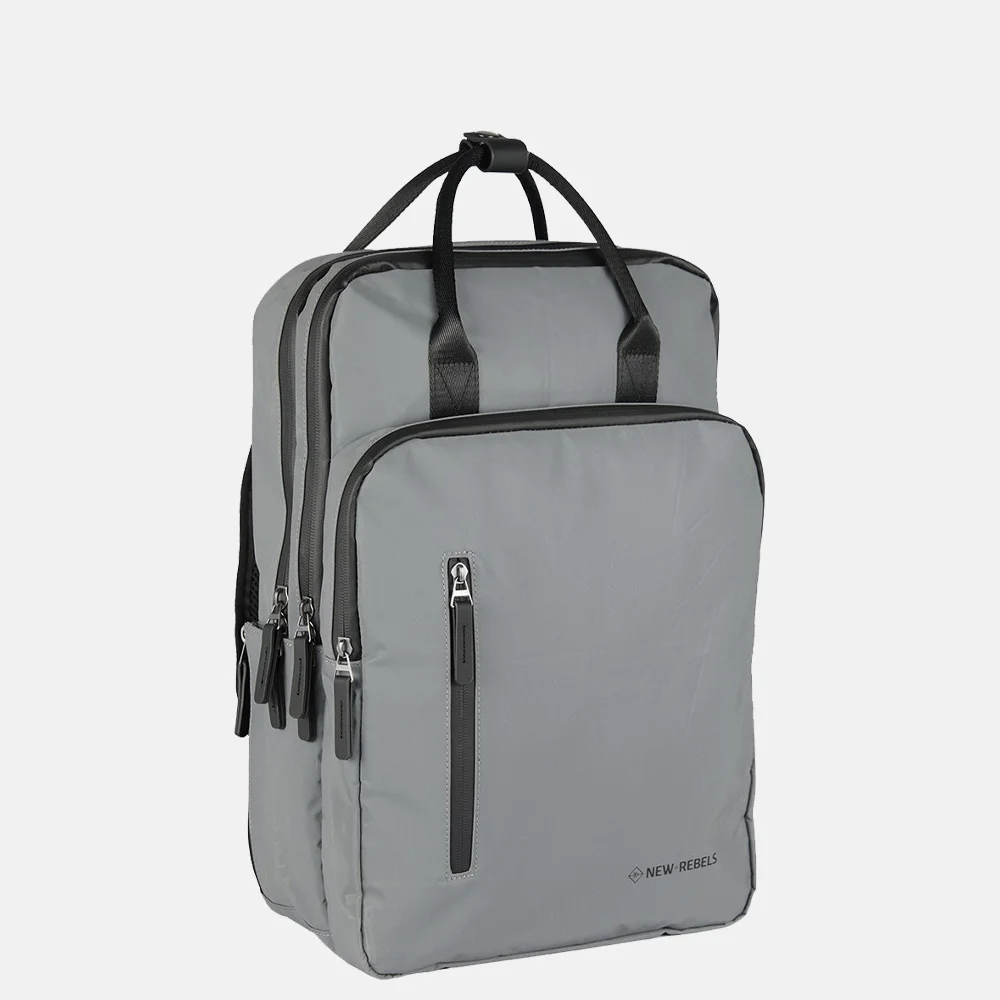 New Rebels Milwaukee rugzak 15.6 inch zilver reflectie bij Duifhuizen