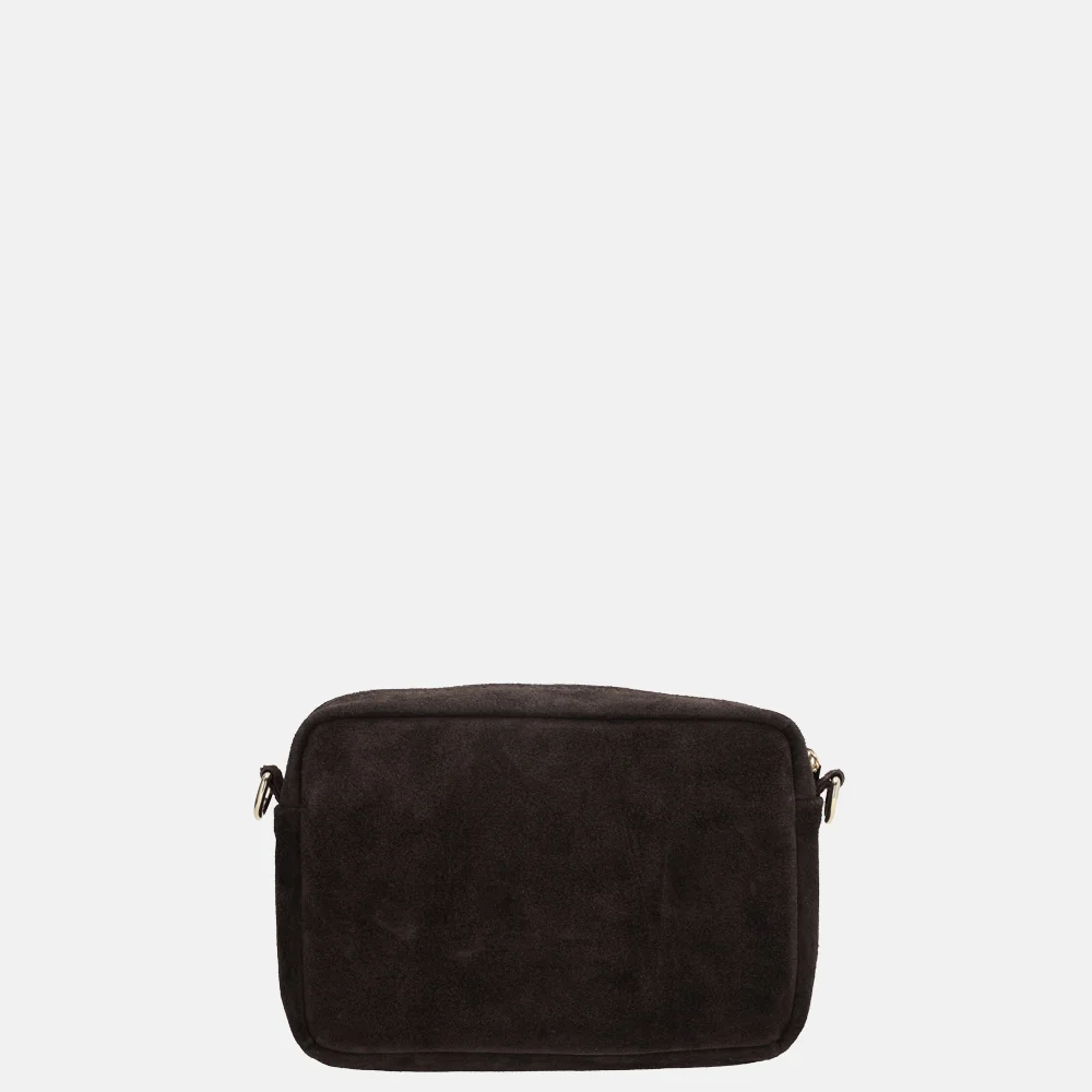 Charm London Elise crossbody tas suede donkerbruin bij Duifhuizen