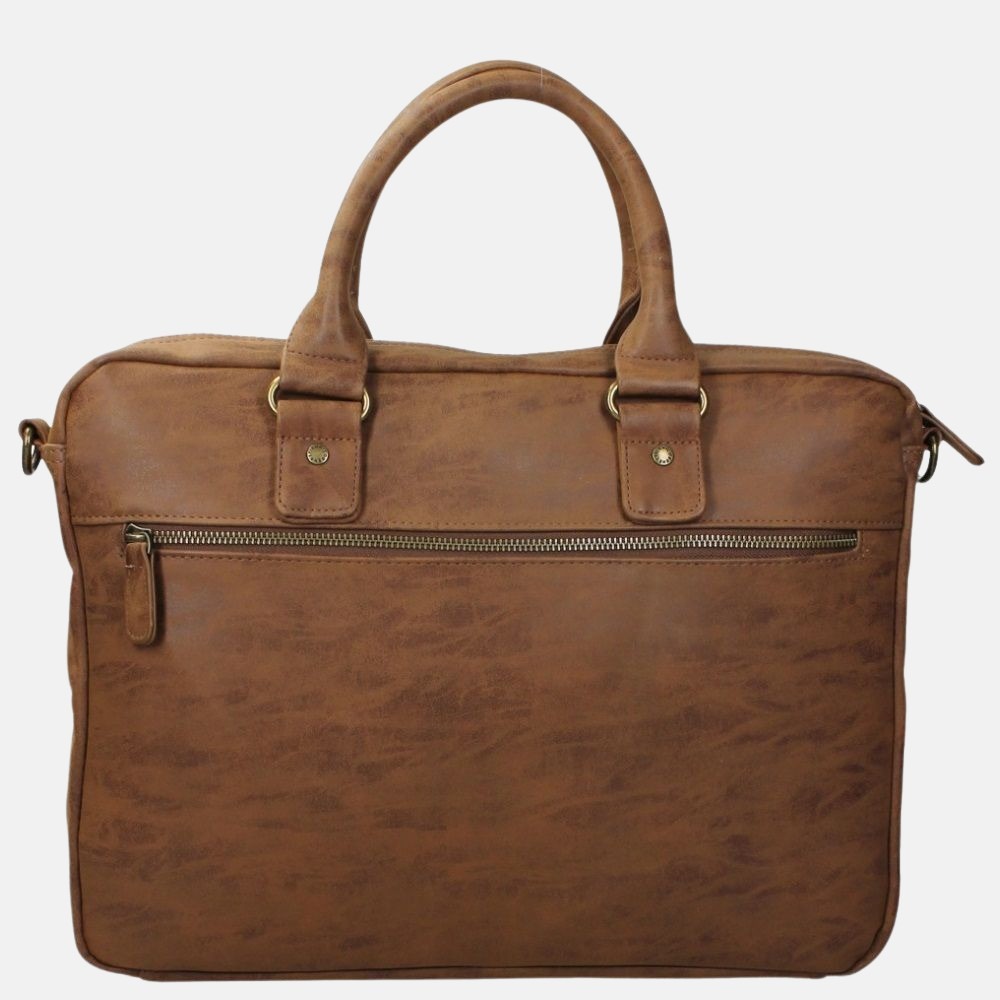 Enrico Benetti laptoptas 15.6 inch brown bij Duifhuizen