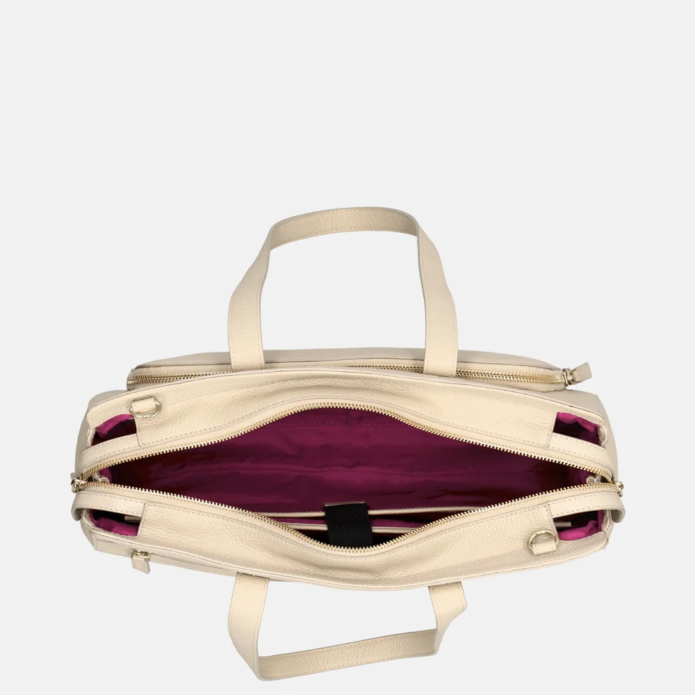 Rise of Rosa laptoptas 16 inch offwhite bij Duifhuizen