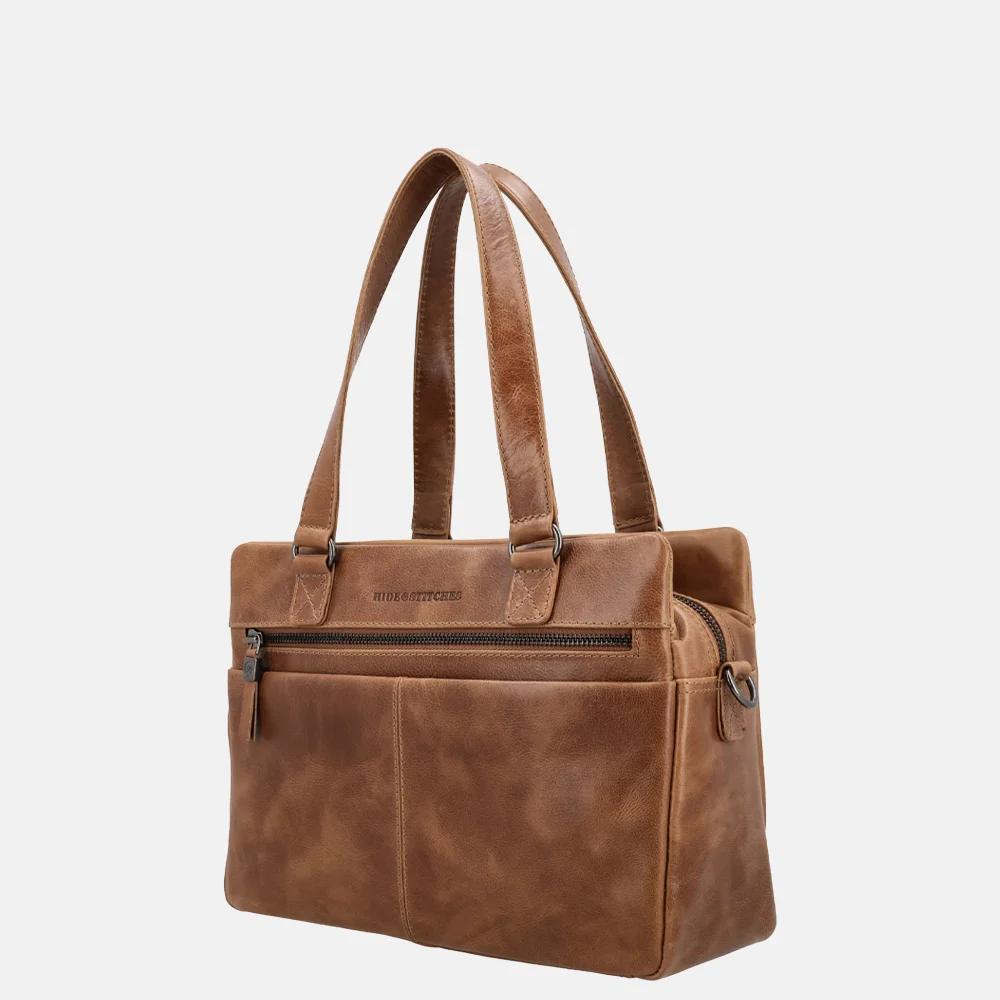 Hide & Stitches Porto handtas bruin bij Duifhuizen