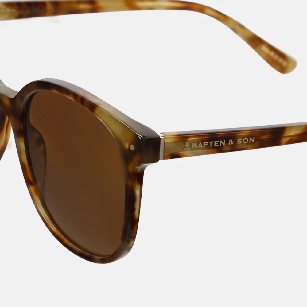 Kapten & Son Nairobi zonnebril havana tortoise brown bij Duifhuizen