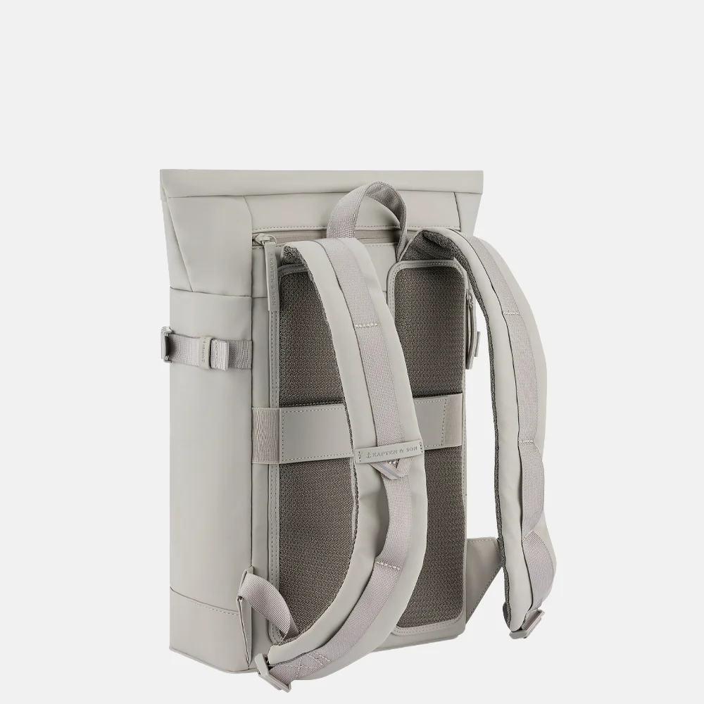 Kapten & Son HELSINKI 2.0 laptoprugzak greige bij Duifhuizen