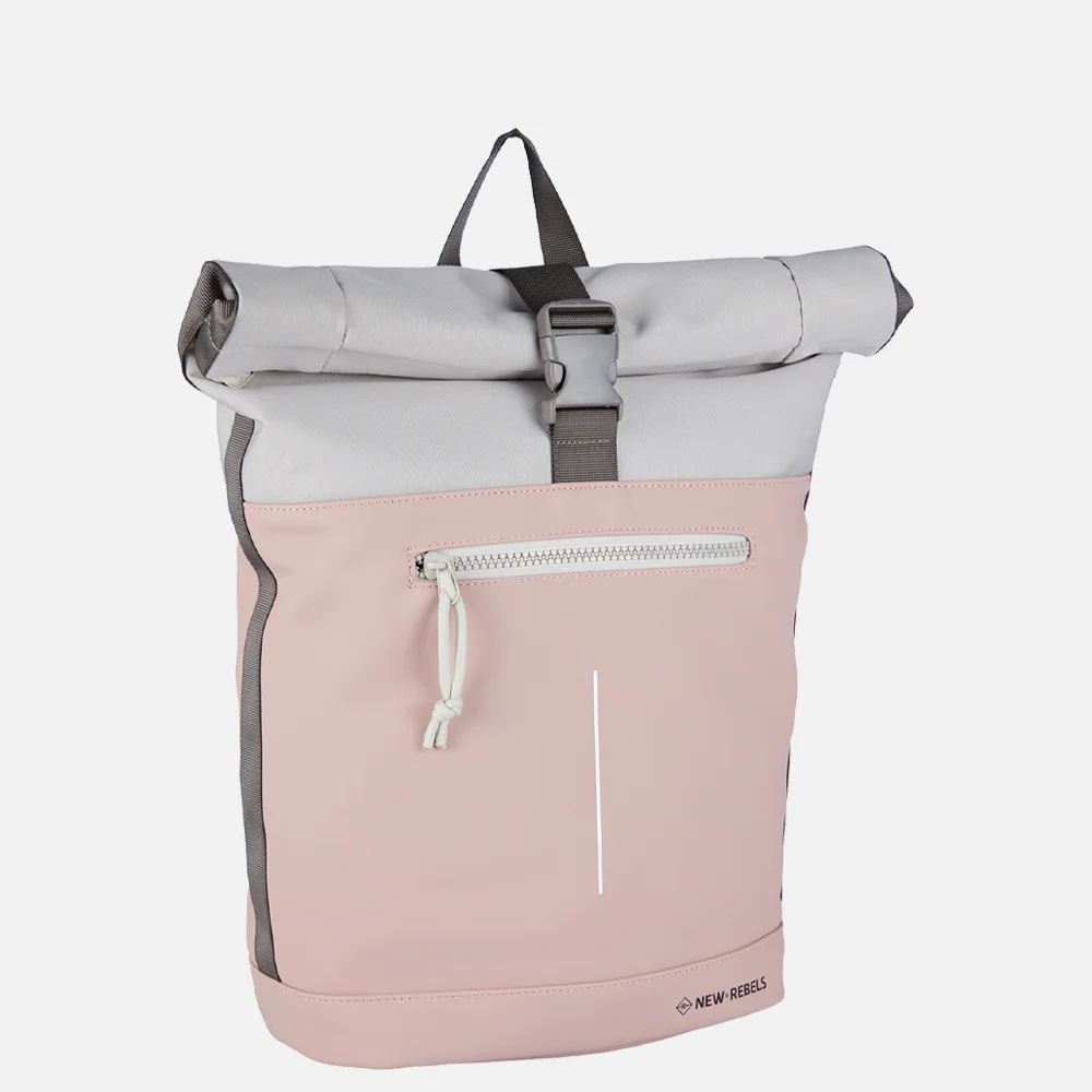 New Rebels Backham laptoprugzak 15 inch L old pink bij Duifhuizen