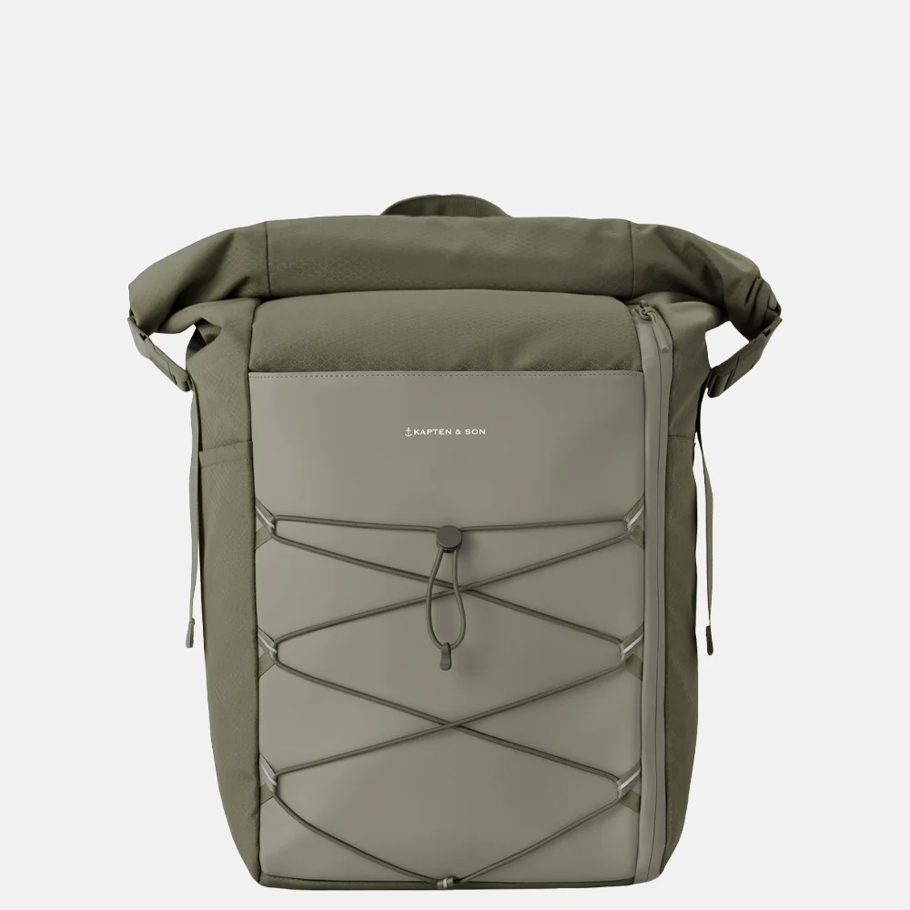 Kapten & Son Yoho rugzak 16 inch forest green bij Duifhuizen