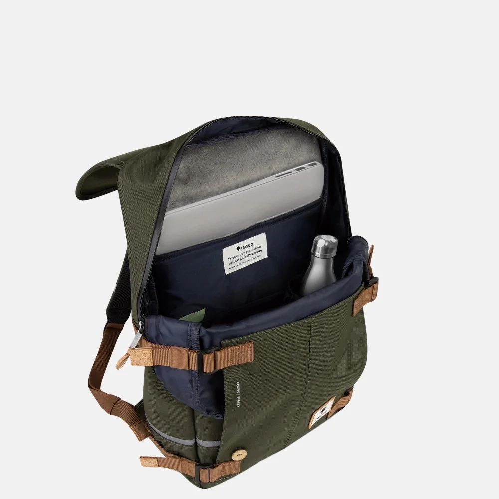 Faguo Commuter rugzak 14 inch kaki bij Duifhuizen