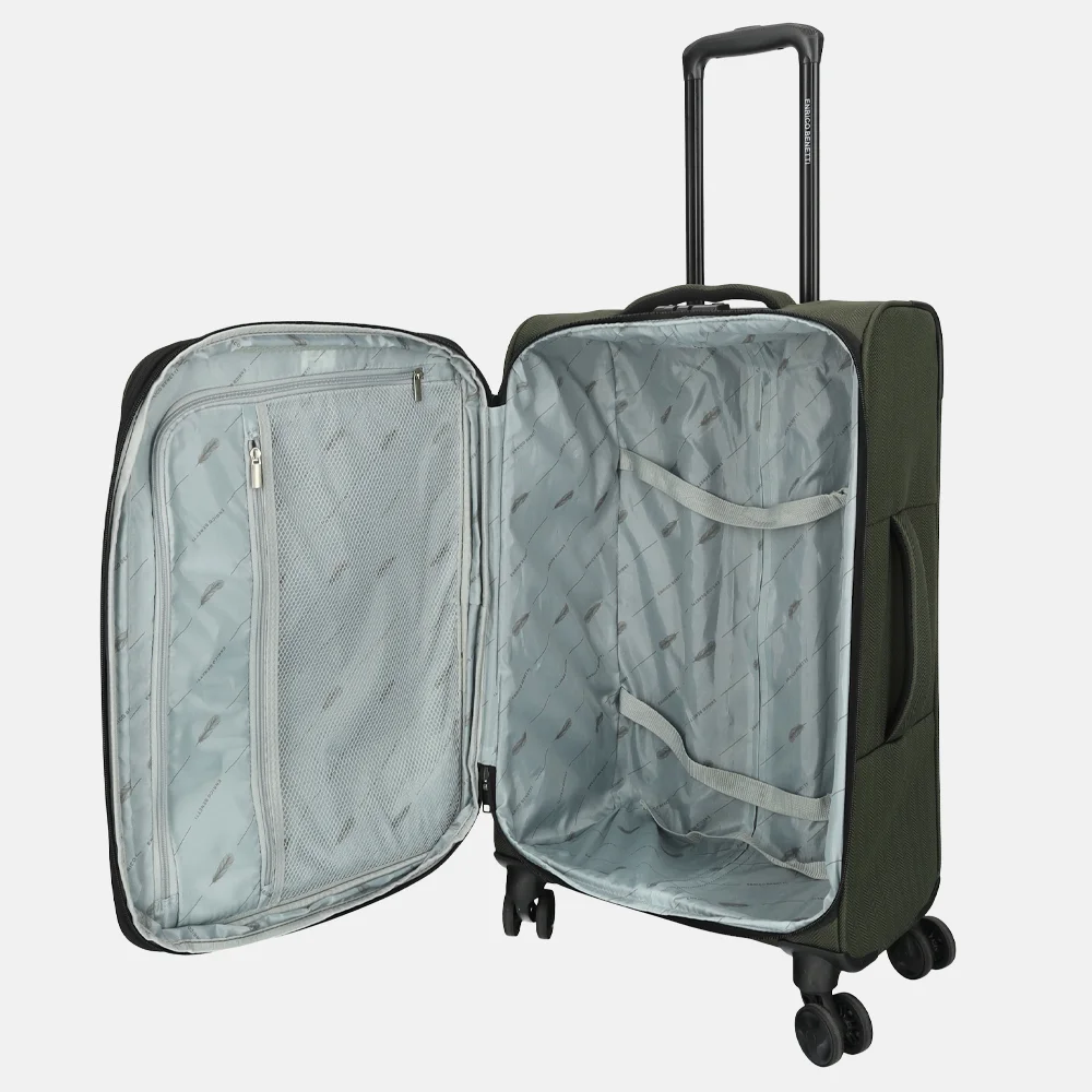 Enrico Benetti Oakville handbagage koffer 55 cm olive bij Duifhuizen