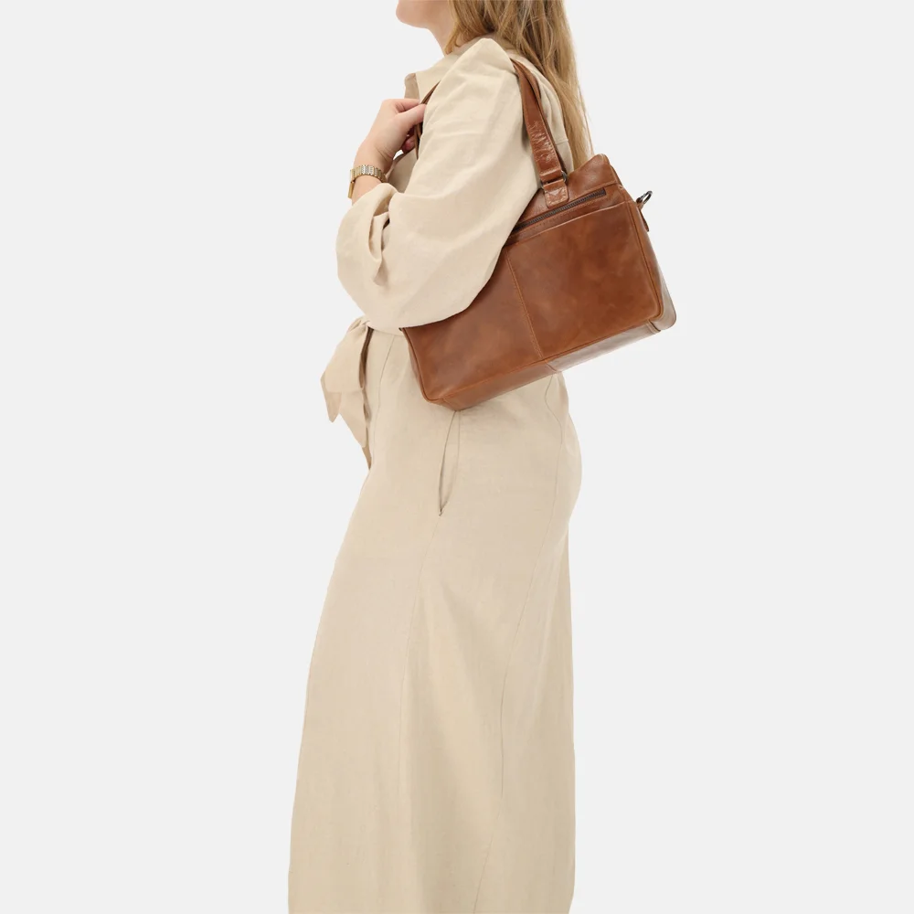 Hide & Stitches Porto handtas bruin bij Duifhuizen