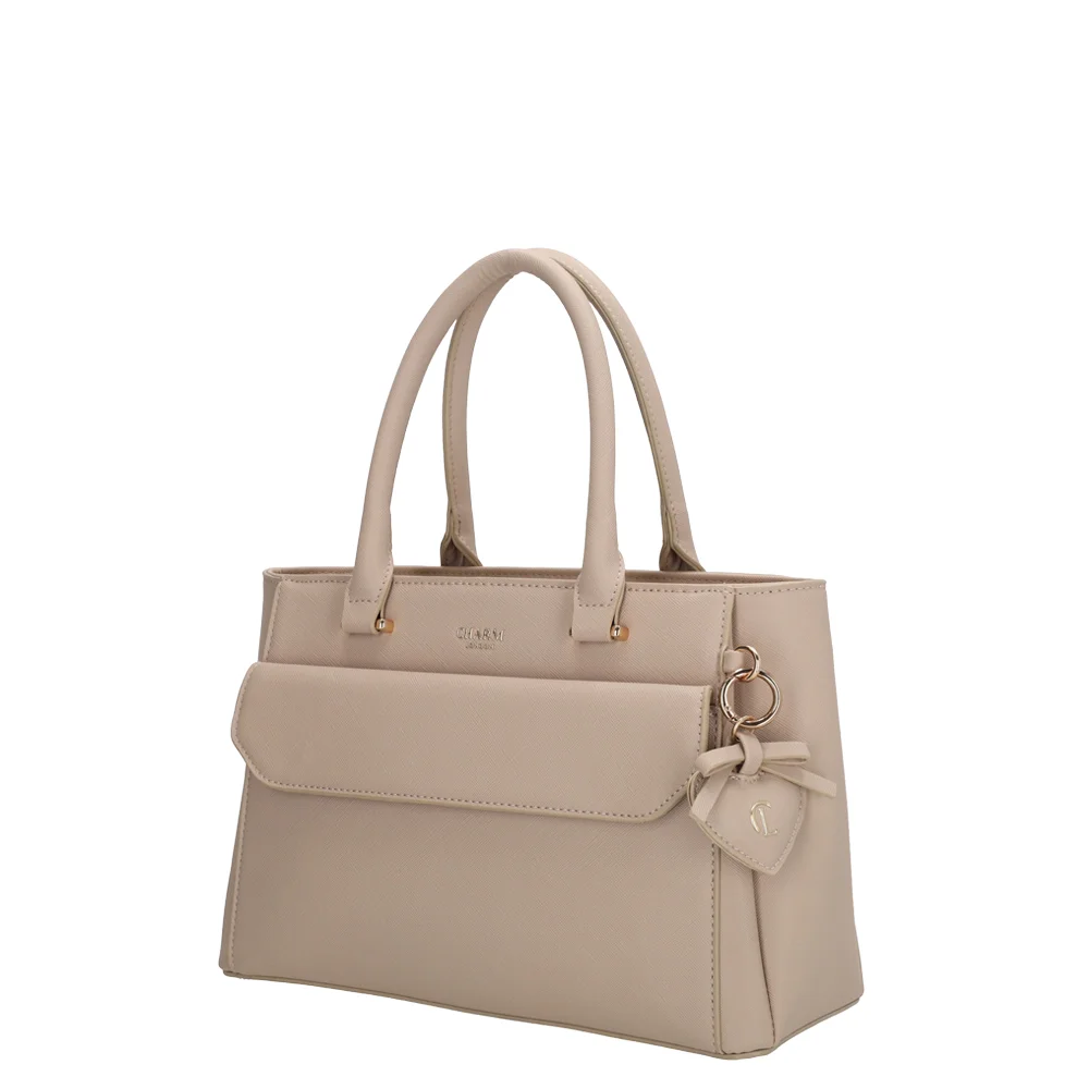 Charm London Cambridge handtas M lichtaupe bij Duifhuizen