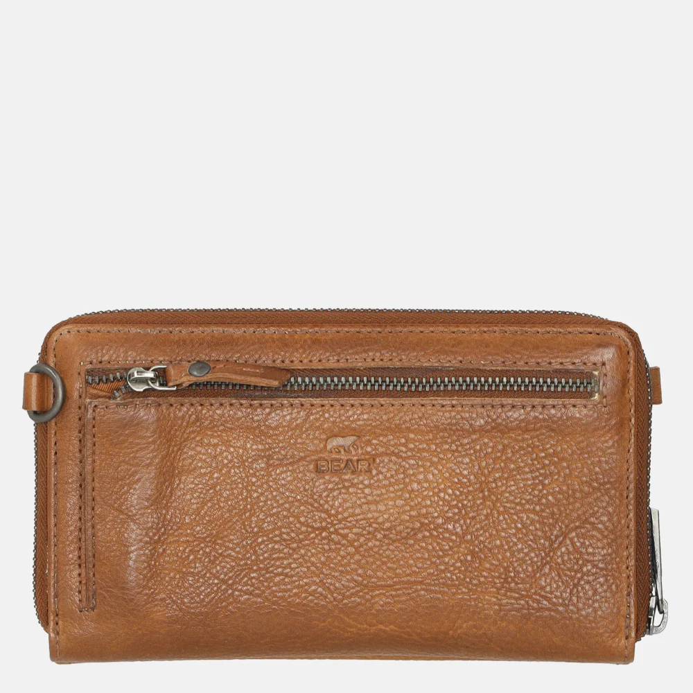 Bear Design portemonnee crossbody tas cognac bij Duifhuizen