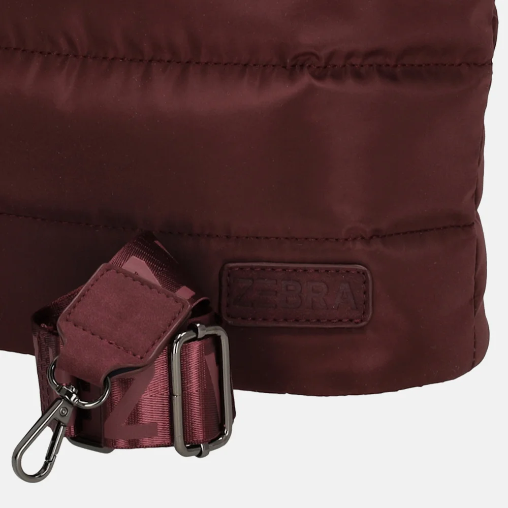 Zebra Trends Elske puffy handtas M bordeaux bij Duifhuizen