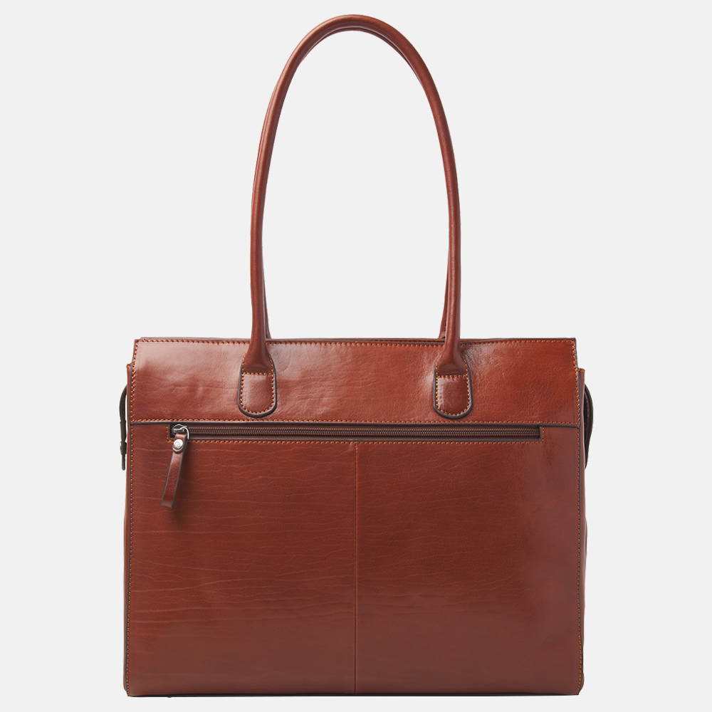 Castelijn & Beerens Gaucho Ellen laptoptas 15.6 inch cognac bij Duifhuizen