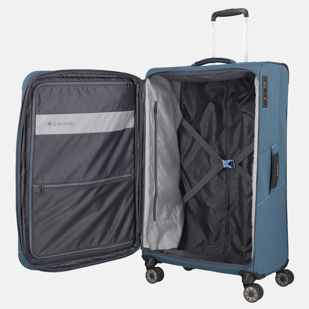 Travelite Skaii koffer 78 cm blue bij Duifhuizen