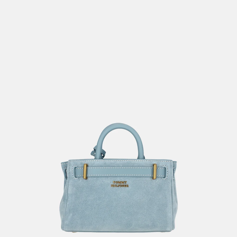 Tommy Hilfiger American Icon micro handtas suede well water bij Duifhuizen