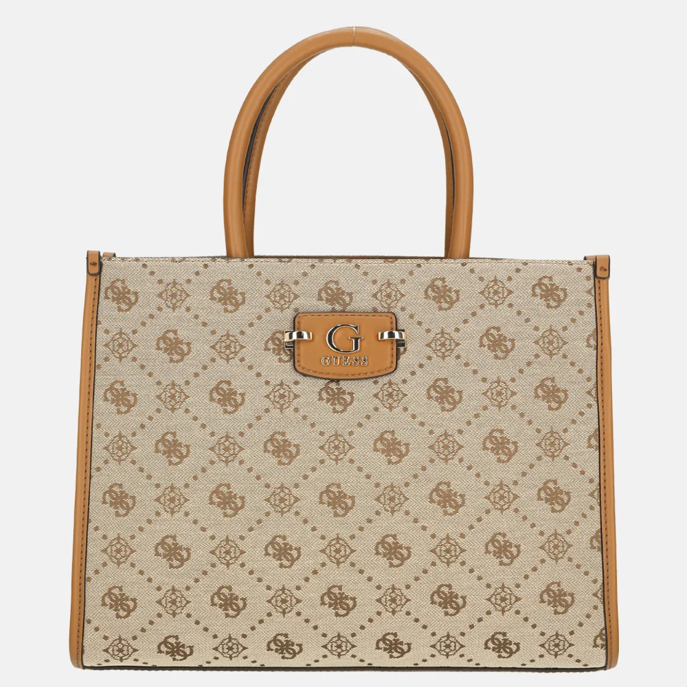 Guess Neda comp tote shopper latte logo bij Duifhuizen