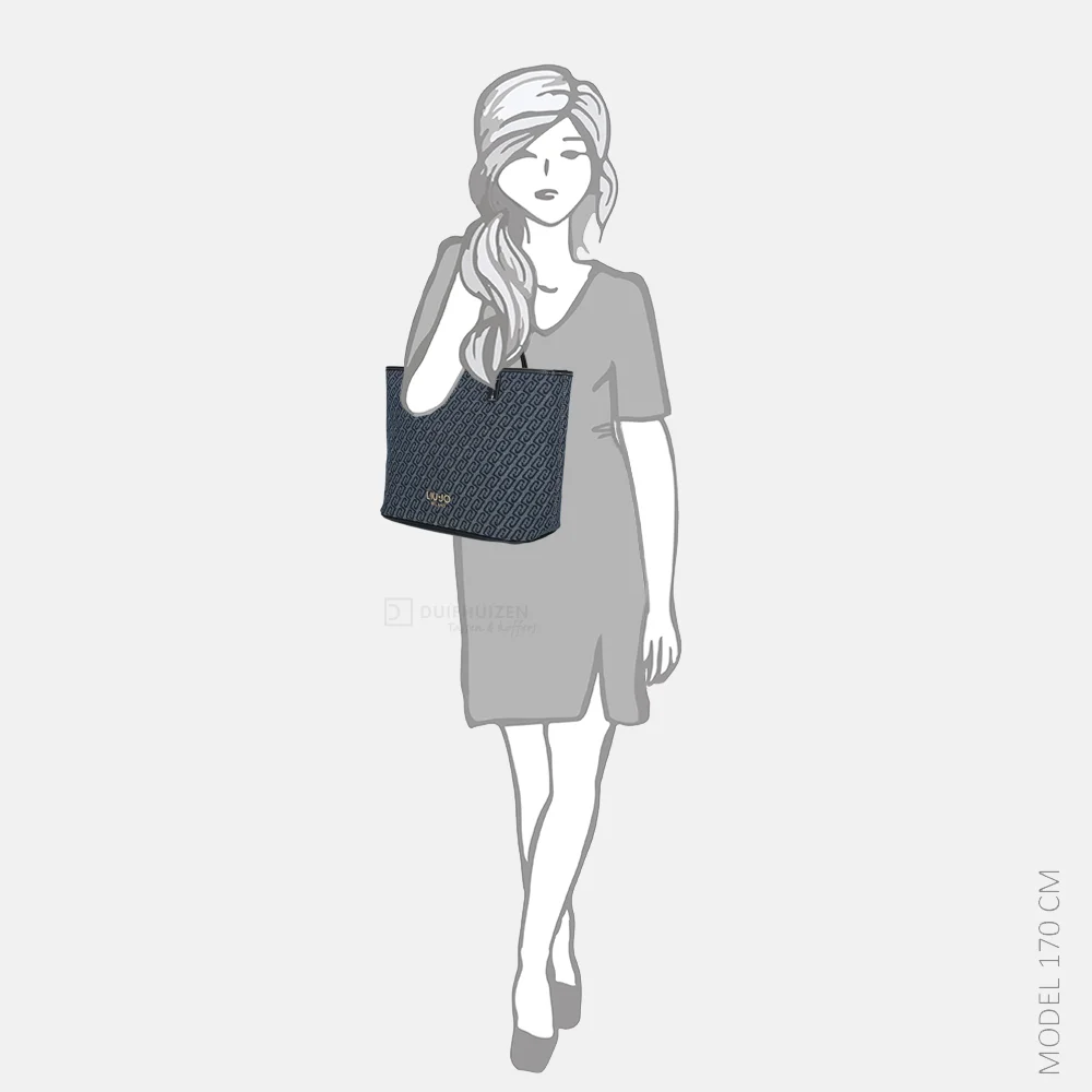Liu Jo Evrim shopper M dress blue bij Duifhuizen