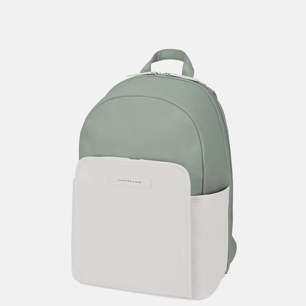Kapten & Son Aalborg rugzak muted sage sprinkled  bij Duifhuizen