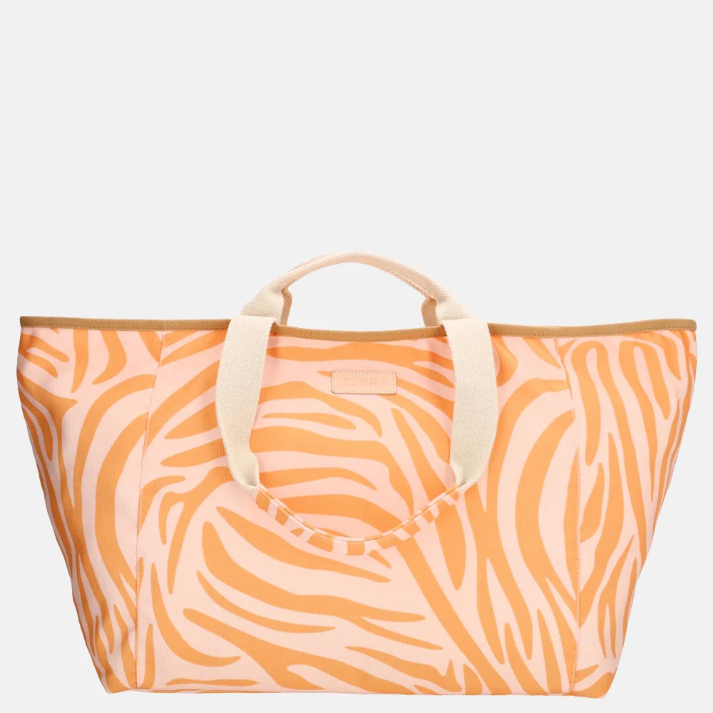 Zebra Trends strandtas zebra orange bij Duifhuizen