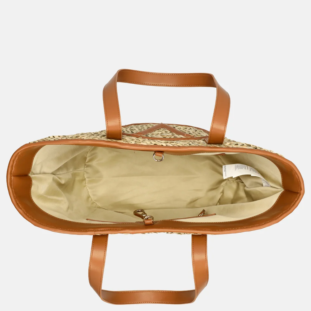 Valentino Bags Samuela shopper naturale/cuoi bij Duifhuizen