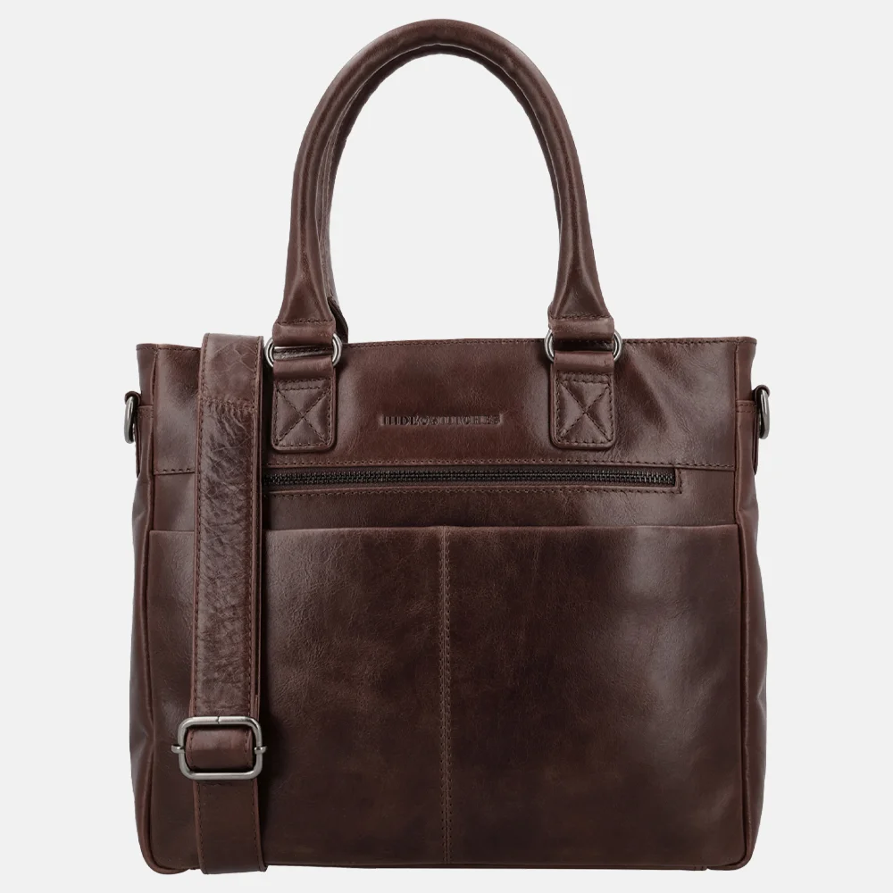Hide & Stitches Porto handtas donkerbruin