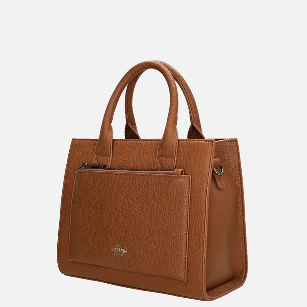 Charm London Pentonville handtas cognac bij Duifhuizen