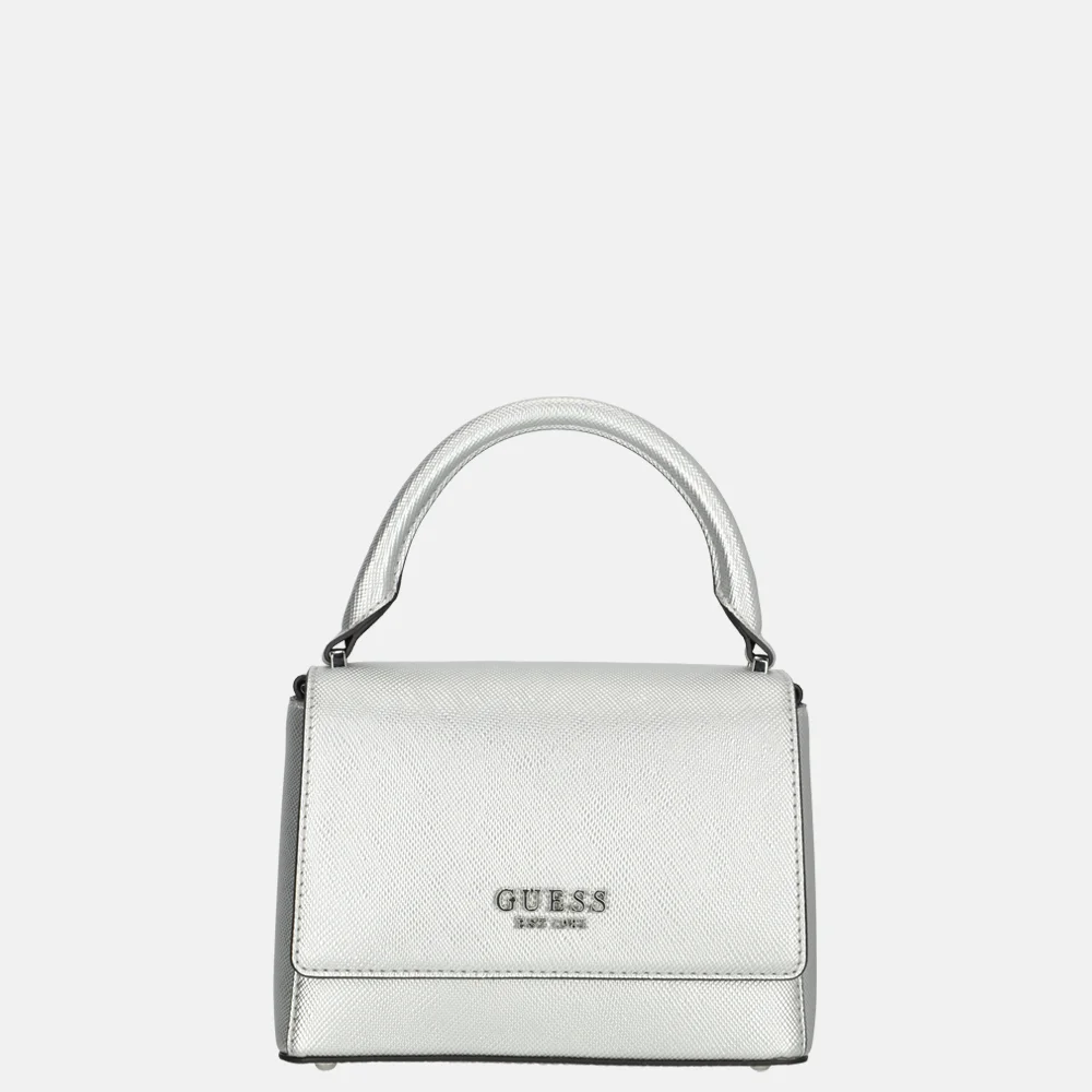 Guess Fedana top handle flap handtas silver bij Duifhuizen