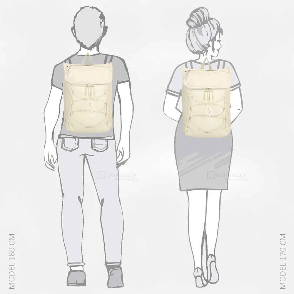 New Rebels Trondheim rugzak 15 inch beige bij Duifhuizen