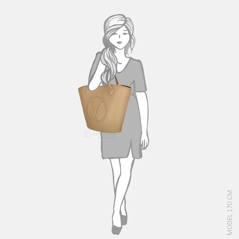 Valentino Bags Special covent shopper logo beige bij Duifhuizen