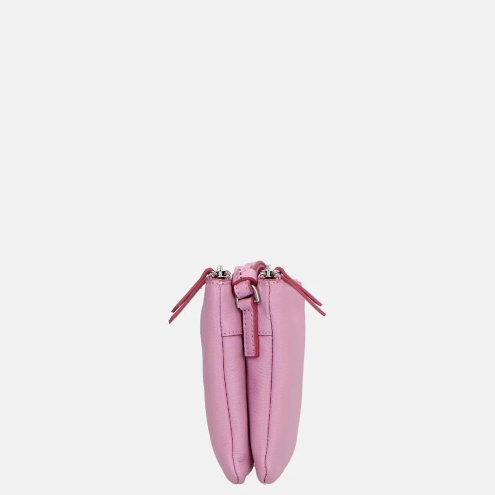Loulou Essentiels Camille crossbody tas kobi pink bij Duifhuizen