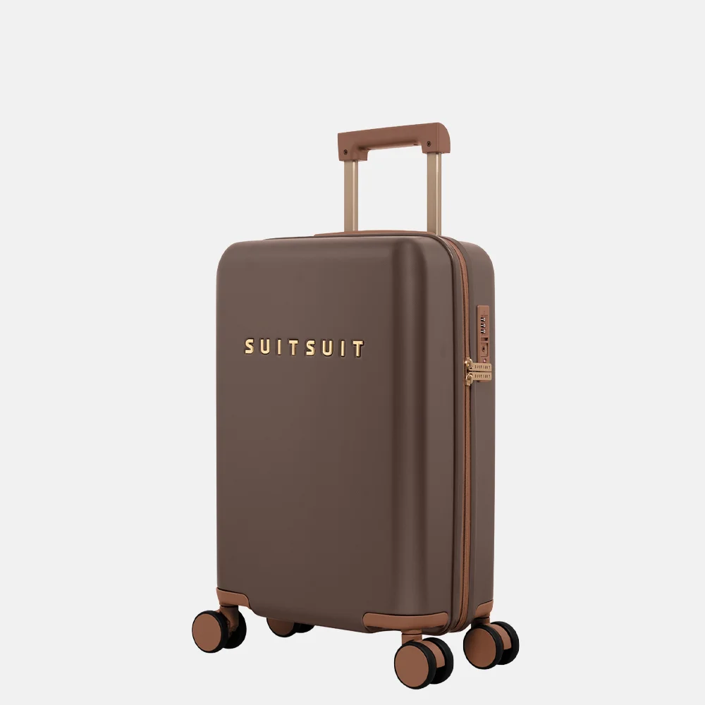 SUITSUIT Fab Seventies Special Edition handbagage koffer 55 cm chocolate brown bij Duifhuizen