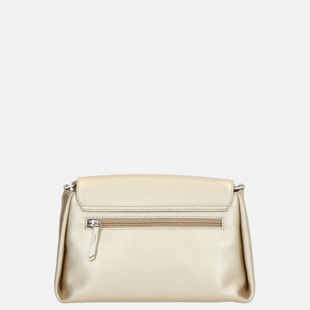 Loulou Essentiels Fleur crossbody tas light gold bij Duifhuizen