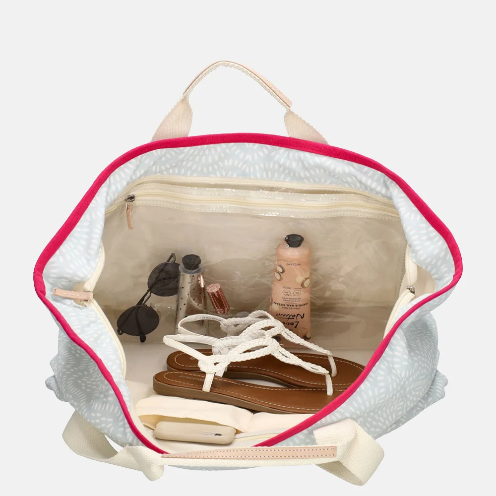 Zebra Trends Elise strandtas lichtblauw bij Duifhuizen