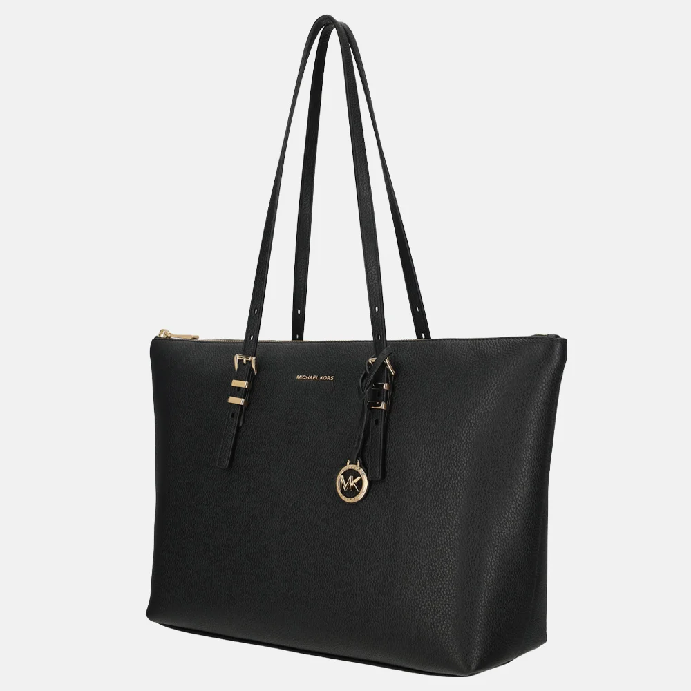 Michael Kors Quinn shopper 15 inch large black bij Duifhuizen